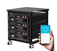 MFUZOP Batterie Lithium 48V 100Ah LiFePO4 5,12 kWh, Batterie Rack Serveur avec BMS 100A Intégré, Bluetooth & App, 15000+ Cycles, pour Énergie Solaire, Off-Grid, Camping-Car (48V 100Ah (3 Pack))