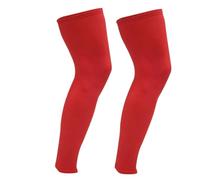 MFWHEFJ Manchons De Compression Jambe 1 paire de manchons compression longs for les jambes, for le sport, genoux, protection, for hommes et femmes, basketball, football, course à pied(Red,2XL)