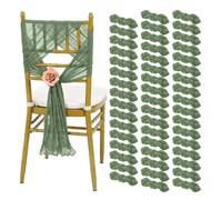 MFWHEFJ Noeud Chaise Mariage 10Pcs Cheesecloth Chair Sashes Bows Designed | For Wedding Reception Party Hotel Decoration 15.7x 108 Inch(10Pcs Sage green)