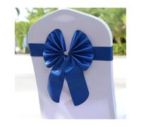 MFWHEFJ Noeud Chaise Mariage 20 pièces Ceintures nœud Papillon élastique | Bande de chaise prête à l'emploi for la décoration d'événement de banquet d'hôtel de noce(Blue)