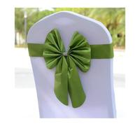 MFWHEFJ Noeud Chaise Mariage 20 pièces Ceintures nœud Papillon élastique | Bande de chaise prête à l'emploi for la décoration d'événement de banquet d'hôtel de noce(Green)