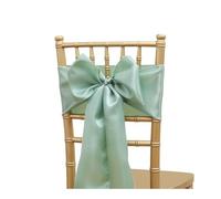 MFWHEFJ Noeud Chaise Mariage 50PCS Christmas Green Satin Chair Sashes