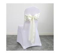 MFWHEFJ Noeud Chaise Mariage 50PCS Christmas Green Satin Chair Sashes