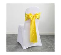 MFWHEFJ Noeud Chaise Mariage 50PCS Christmas Green Satin Chair Sashes