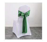 MFWHEFJ Noeud Chaise Mariage 50PCS Christmas Green Satin Chair Sashes