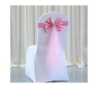 MFWHEFJ Noeud Chaise Mariage Décoration de Dossier de Chaise 5 pièces | Décor élégant de ruban de noeud de chaise extensible for des accessoires de mariage d'anniversaire(Pink)