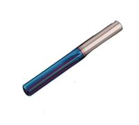 MFXFKOKGAX Alésoir En Carbure For Machines CNC, Outil D'ébavurage, Revêtement Bleu, Dureté HRC65, Foret À Fraiser, Acier Dur, Longueur Totale 100 Mm, 4, 6, 8, 10 Ou 12 Pouces(4X100mm)