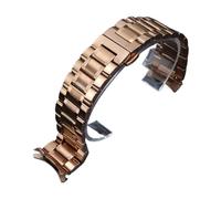 MFXFKOKGAX Bracelet De Montre For Acier Inoxydable For Extrémité Incurvée, Compatible For Les Bracelets For Longines 22 Mm For 24, Fermoir Papillon Universel(Rose Gold,24mm)