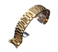 MFXFKOKGAX Bracelet De Montre For Acier Inoxydable For Extrémité Incurvée, Compatible For Les Bracelets For Longines 22 Mm For 24, Fermoir Papillon Universel(Gold,24mm)