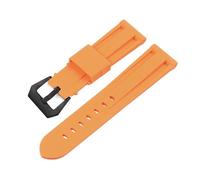 MFXFKOKGAX Bracelet De Montre For Caoutchouc Silicone For Panerai PAM, Noir For Vert, Boucle Ardillon, Sport, Étanche, Remplacement(Orange-BK,20mm)
