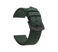 MFXFKOKGAX Bracelet De Montre For Samco For Cuir Vintage, Accessoire Sport, Boucle For Acier Inoxydable, 18 Mm, 20(Army Green Black)