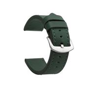 MFXFKOKGAX Bracelet De Montre For Samco For Cuir Vintage, Accessoire Sport, Boucle For Acier Inoxydable, 18 Mm, 20(Army Green Silver)