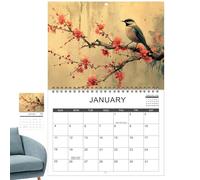 MFYOUPK 2025 Calendrier mural, calendrier mural annuel,Calendrier gardable - Organisateur de planificateur de famille Hangable pour rédiger des notes, des idées, rendez-vous, réunions