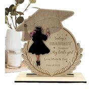 MFYOUPK 2025 Panneau de Remise de Diplôme - Panneau en Bois Autoportant | Accessoires Photo, Ornements de Bureau, Pièce Maîtresse, Décoration Maison pour Célébration des
