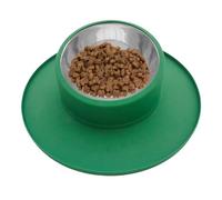 MFYOUPK Bol Anti-Dérapant pour Animaux - Distributeur Anti Renversement en Acier Inoxydable Et Silicone - Bol de Boisson Anti Renversement pour Chiot - pour Voyage Intérieur Chenil Nourriture Eau