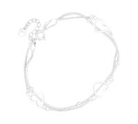 MFYOUPK Bracelet de Charmes en Forme de Cœur | Bracelet Maillon Chaîne Cœur pour Femme | Double Couche Bracelets Réglables Bijou de Mode Idéal Cadeau pour Amitié, Mariage, Dames, Anniversaire