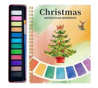 MFYOUPK Cahier D Aquarelle - Workbook Aquarelle Avec 12 Couleurs,Kit Artistique Dessin pour Ados Voyage Apprentissage Maison - Maison Voyage École Cours D'art