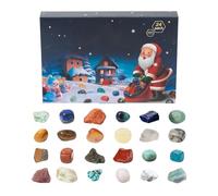 MFYOUPK Calendrier de l Avent,Calendrier de l Avent 2025 Collection de Minéraux | Collection De Minéraux Gemmes Et Minerai De 24 Jours,