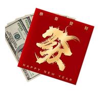 MFYOUPK Enveloppes Rouges du Nouvel An Chinois | Pochette d'Argent de Bénédiction du Cheval,Enveloppes Chinoises à Motif Doré - pour la Fête Printemps, les Célébrations, les Anniversaires et les