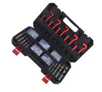 MFYOUPK Kit d'Insert Fileté, Coffret de 131 pièces en métal à Haute résistance, Ensemble Complet d'Outils d'Insert Fileté, pour mécaniciens, bricoleurs, passionnés, dépannage Routier, Atelier,