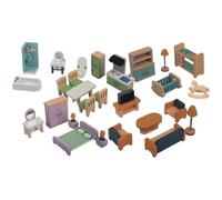 MFYOUPK Mobilier De Maison De - Maison de Jouet Réaliste avec Éléments de Jeu - Jeu D'imitation avec Mobilier Miniature - pour Usage Lors des Fêtes, À La, en Classe, en Voyage, À La Maternelle