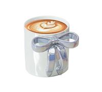 MFYOUPK Mug À Ruban Charmant,Mug 12oz 350ml Prise Ergonomique,Grand Capacité Vaisselle Boisson Cuisine Décoration Maison Élégante Pour Latte Thé Chocolat Chaud Jus D'orange - Eau Café Latte