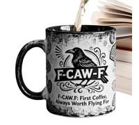 MFYOUPK Mug De Style Gothique - Mug en Céramique d'Halloween avec Motif Corbeau 325 ml - Tasse À Thé | Pour Les Femmes Les Hommes La Famille Les Amis Les Amateurs d'Oiseaux Le Thé Le Café Le Jus Le