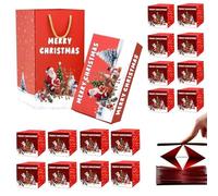 MFYOUPK Noël Boîte à Surprise - Boîte Enveloppe Rouge Rebondissante Noël - Coffret Réutilisable pour Enveloppes Rouges Cadeaux Mariage Remise de Diplôme pour Adultes et