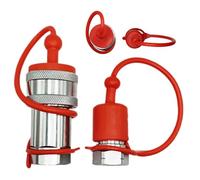 MFYOUPK Outil De Coupleur Hydraulique | Coupleur Rapide avec Bouchon Anti-Poussière,Accessoires pour Systèmes de de Fluides Haute Résistance pour Projets, Chantiers et Ateliers