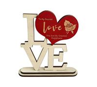 MFYOUPK Panneau Saint-Valentin, Affichage De Fête Au Style Rustique, Décoration D'intérieur Romantique, pour la Maison Chambre Séjour Cuisine Décor Campagnard Bureau Etagère