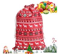 MFYOUPK Sacs En Toile De Jute Moyen Avec Cordon De Serrage | Décorations Réutilisables En Toile De Jute Avec Dorure - Sacs À Friandises De Noël,Pour Anniversaire Nouvel An Mariage Famille