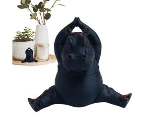 MFYOUPK Statuette d'Hippopotame | Figurine Hippopotame Yoga pour Décor de Table | Décor Bureau Sculpture Art Cadeau pour Cheminée Salle de Séjour Bibliothèque Dortoir Boutique Fête Maison