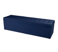 MG Design Banc Coffre 45 × 160 cm Marineblau - Rangement 190 L, Charge 300 kg, Surface Douce avec léger reflet, Entretien Facile - pour Salon, Chambre, entrée