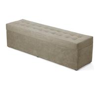 MG Design Banc Coffre 45 × 160 cm Vert - Rangement 190 L, Charge 300 kg, Surface Finement structurée et résistante, Entretien Facile - pour Salon, Chambre, entrée