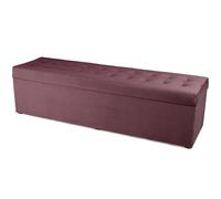 MG Design Banc Coffre 45 × 160 cm Violett - Rangement 190 L, Charge 300 kg, Surface Douce avec léger reflet, Entretien Facile - pour Salon, Chambre, entrée