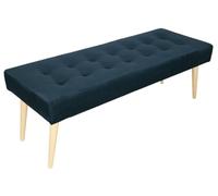 MG Design Banc rembourré 45 × 120 cm Bleu Marine - Structure en Bois, Assise Confortable, Surface Douce Aspect Mat - pour Salon, Chambre et entrée