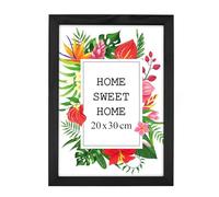 MG Design Cadre photo en bois 20 x 30 cm noir avec verre acrylique - idéal pour suspendre ou poser, parfait pour mettre en valeur vos photos, affiches ou puzzles dans votre intérieur avec élégance