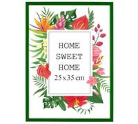 MG Design Cadre photo en bois 25 x 35 cm Vert - plexiglas transparent, à suspendre vertical et horizontal - pour photos, posters et puzzles