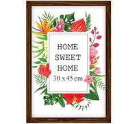 Mg Design Cadre photo en bois 30x45 cm marron avec verre acrylique - idéal pour suspendre ou poser, parfait pour mettre en valeur vos photos, affiches ou puzzles dans votre intérieur avec élégance