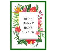 MG Design Cadre photo en bois 50 x 70 cm vert avec verre acrylique - idéal pour suspendre ou poser, parfait pour mettre en valeur vos photos, affiches ou puzzles dans votre intérieur avec élégance