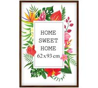 Mg Design Cadre photo en bois 62x93 cm marron avec verre acrylique - idéal pour suspendre ou poser, parfait pour mettre en valeur vos photos, affiches ou puzzles dans votre intérieur avec élégance