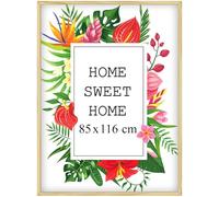 MG Design Cadre photo en bois 85 x 116 cm Naturel - plexiglas transparent, à suspendre vertical et horizontal - pour photos, posters et puzzles