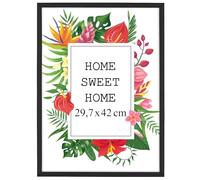 MG Design Cadre photo en bois A3 29,7 x 42 cm Noir - plexiglas transparent, à suspendre vertical et horizontal - pour photos, posters et puzzles