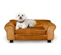 MG Design Canapé pour Chien et Chat Orange - Structure en Bois, Assise rembourrée, Facile à Nettoyer - prêt à l’Emploi