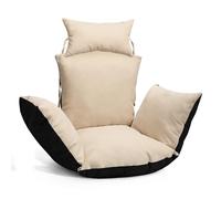 MG Design Coussin pour Fauteuil Oeuf Suspendu en Tissu Durable, avec Rembourrage Doux, avec Appui-tête et ficelles pour Attacher - Coussin pour balancelle de Jardin, Chaise Suspendue