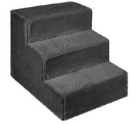 Mg Design Escalier pour Chien 3 marches Gris foncé - Structure en Bois Stable, marches Douces - léger et Mobile, pour canapé et lit