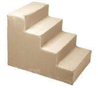 Mg Design Escalier pour Chien 4 marches Crème - Structure en Bois Stable, marches Douces - léger et Mobile, pour canapé et lit