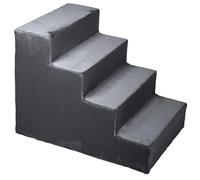 Mg Design Escalier pour Chien 4 marches Gris foncé - Structure en Bois Stable, marches Douces - léger et Mobile, pour canapé et lit