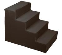 Mg Design Escalier pour Chien 4 marches Marron foncé - Structure en Bois Stable, marches Douces - léger et Mobile, pour canapé et lit