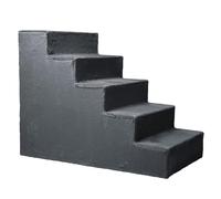 Mg Design Escalier pour Chien 5 marches Gris foncé - Structure en Bois Stable, marches Douces - léger et Mobile, pour canapé et lit